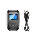 Adaptador Bluetooth T14 2 em 1 para chamadas mãos-livres no carro, receptor e transmissor Bluetooth com ecrã digital LCD, T14