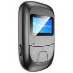 Adaptador Bluetooth T14 2 em 1 para chamadas mãos-livres no carro, receptor e transmissor Bluetooth com ecrã digital LCD, T14