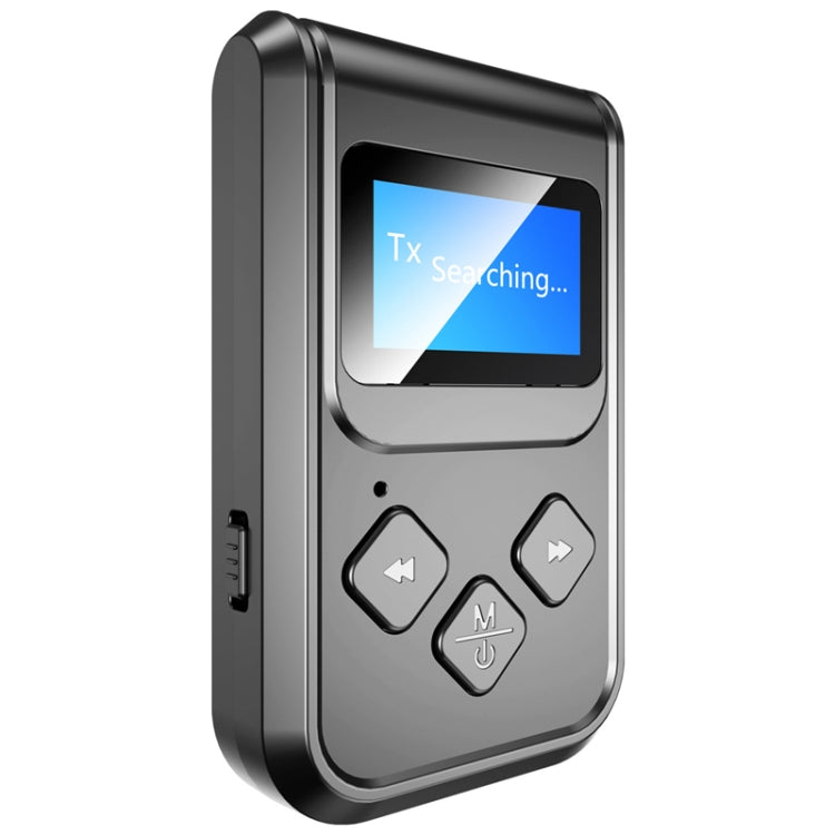 Receptor e transmissor de música Bluetooth 5.0 T15 2 em 1 com ecrã, T15