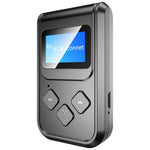 Receptor e transmissor de música Bluetooth 5.0 T15 2 em 1 com ecrã, T15