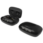 Auricular Bluetooth TWS T20 5.0 com controlo tátil, três LEDs para indicação da bateria e caixa de carregamento, suporte para chamadas e assistente de voz