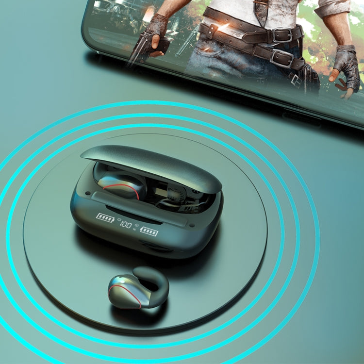Auricular Bluetooth TWS T20 5.0 com controlo tátil, três LEDs para indicação da bateria e caixa de carregamento, suporte para chamadas e assistente de voz