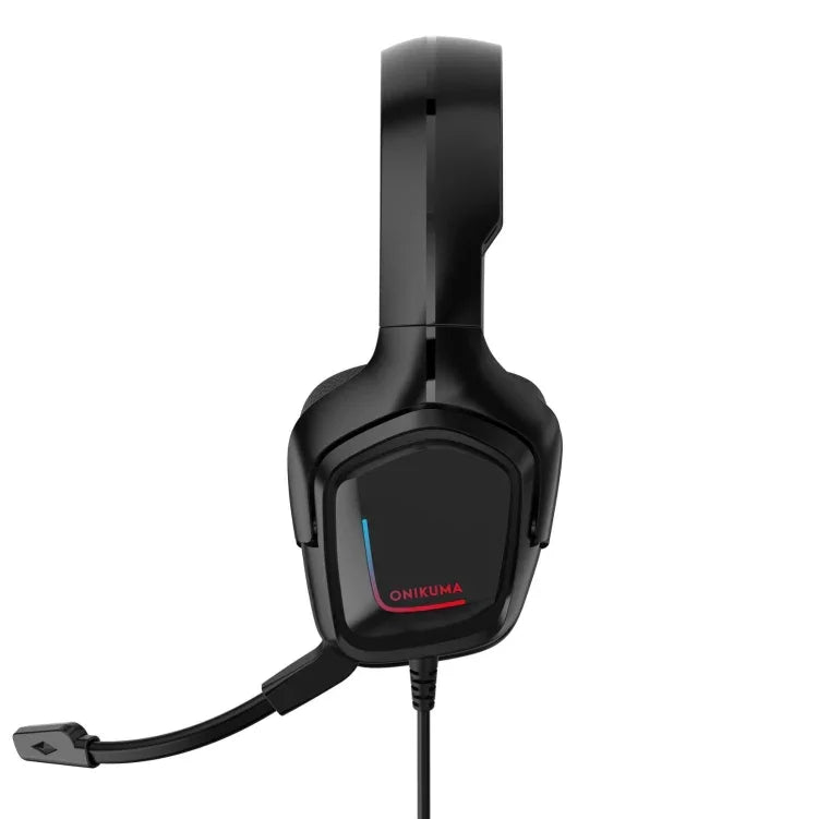 Auscultadores Gaming Estéreo ONIKUMA K20 para PS4 com Microfone/Luz LED para XBox One/Portátil Tablet
