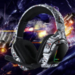 ONIKUMA K20 Auscultadores Gamer para PC com Som Surround, Graves, Microfone e Luz RGB para PS4