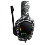 ONIKUMA K20 Auscultadores Gamer para PC com Som Surround, Graves, Microfone e Luz RGB para PS4