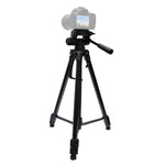 L-3600 Tripé Live com Gimbal de Amortecimento Tridimensional  Placa de Libertação Rápida Destacável  Ajuste de Altura 62-170cm para Câmara SLR  Luz Live  Projetor (Preto), L-3600