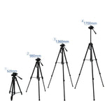 L-3600 Tripé Live com Gimbal de Amortecimento Tridimensional  Placa de Libertação Rápida Destacável  Ajuste de Altura 62-170cm para Câmara SLR  Luz Live  Projetor (Preto), L-3600