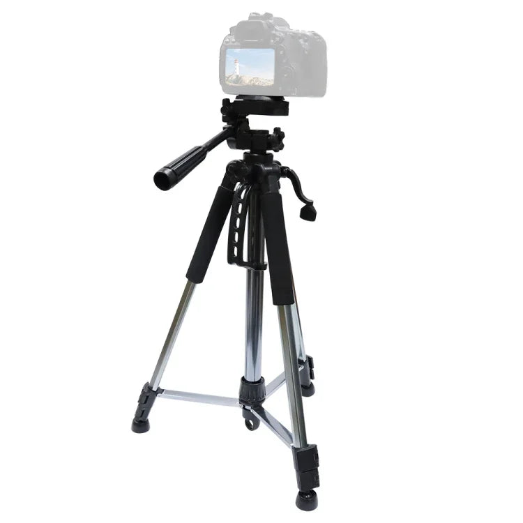 Suporte de Tripé para Transmissão ao Vivo L-1200 para Telemóveis, Câmaras, Projetores 55-148CM Tripé Universal Ajustável (Prateado), L-1200