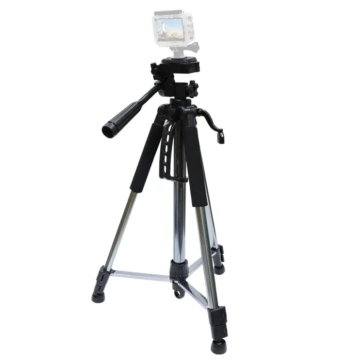 Suporte de Tripé para Transmissão ao Vivo L-1200 para Telemóveis, Câmaras, Projetores 55-148CM Tripé Universal Ajustável (Prateado), L-1200