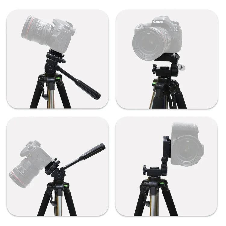 Suporte de Tripé para Transmissão ao Vivo L-1200 para Telemóveis, Câmaras, Projetores 55-148CM Tripé Universal Ajustável (Prateado), L-1200