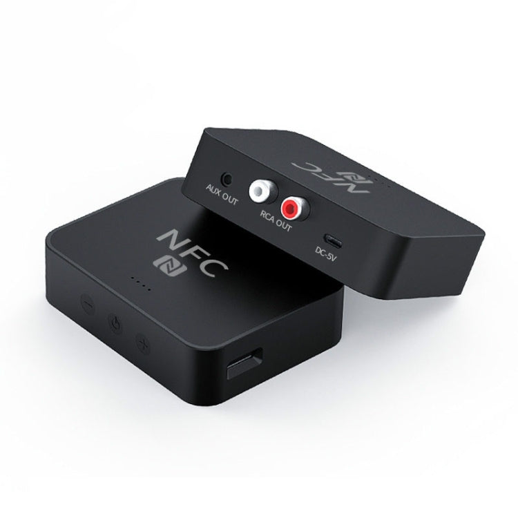 Receptor de música de secretária R6 NFC Bluetooth 5.0, Receptor Bluetooth, Suporta cartão TF