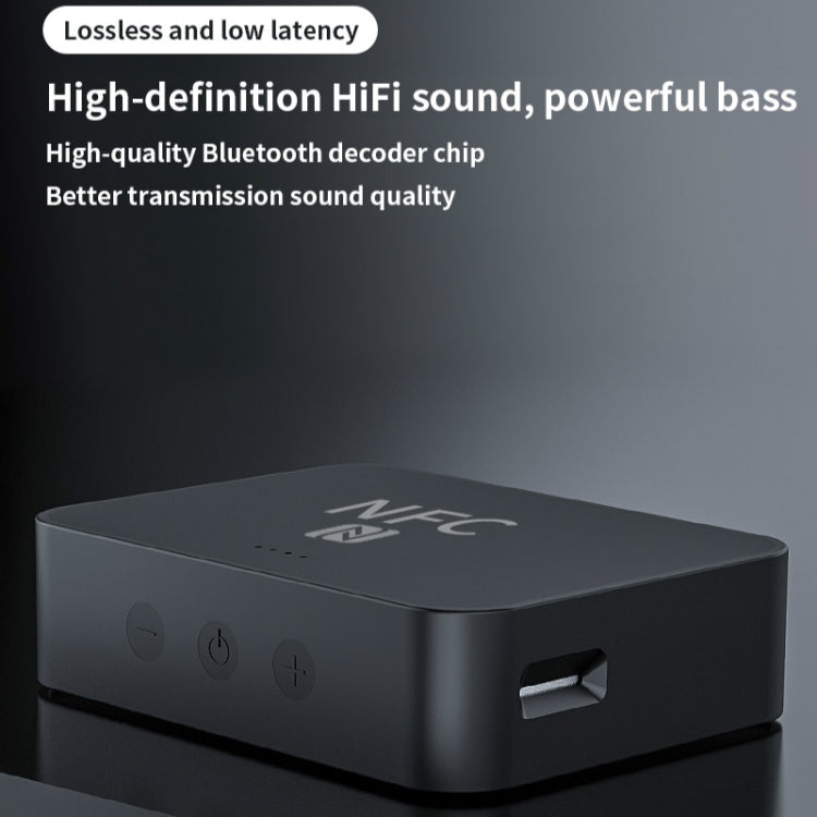 Receptor de música de secretária R6 NFC Bluetooth 5.0, Receptor Bluetooth, Suporta cartão TF