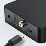 T6 Transmissor Bluetooth 5.0 para computador e TV Fibra coaxial AUX multifunções Cartão TF HiFI Transmissor de áudio Bluetooth