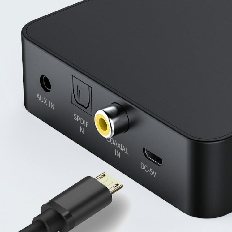 T6 Transmissor Bluetooth 5.0 para computador e TV Fibra coaxial AUX multifunções Cartão TF HiFI Transmissor de áudio Bluetooth