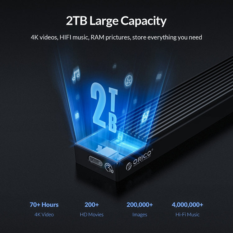 Caixa para SSD M.2 NVMe ORICO M2PV-C3, ORICO M2PV-C3