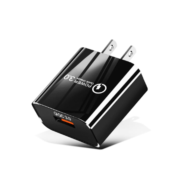 Carregador rápido universal Mini QC3.0 USB 18W para telemóvel e tablet, ficha US, ficha US