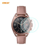 2 UNIDADES Película Protetora de Vidro Temperado ENKAY Hat-Prince 0,2mm 9H 2.15D com Borda Curvada, Para Samsung Galaxy Watch 3 45mm, Para Samsung Galaxy Watch 3 41mm