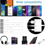 Adaptador USB-C OTG 3 em 1 com Entrada para Auscultadores 3.5mm, Compatível com iPad Pro e Telemóveis com Entrada Type-C, 3 em 1