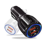 Qc3.0 Dual USB 6A Vehicle Fast Charger / Mobile Phone Tablet Fast Charging, LZ-681 (Black), LZ-681 (White)