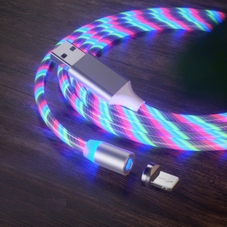 Cabo de Carregamento Magnético USB para 8 Pinos com Ventosa Colorida para Telemóvel, Comprimento: 1m, 1m