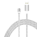 Cabo de Carregamento Magnético USB para 8 Pinos com Ventosa Colorida para Telemóvel, Comprimento: 1m, 1m