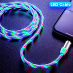 Cabo de Carregamento Magnético USB para 8 Pinos com Ventosa Colorida para Telemóvel, Comprimento: 1m, 1m