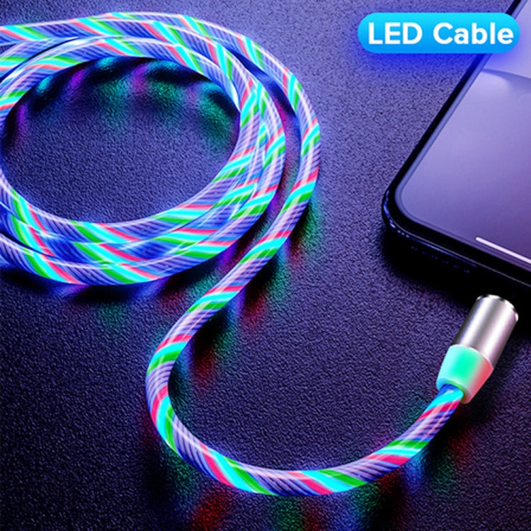 Cabo de Carregamento Magnético USB para 8 Pinos com Ventosa Colorida para Telemóvel, Comprimento: 1m, 1m