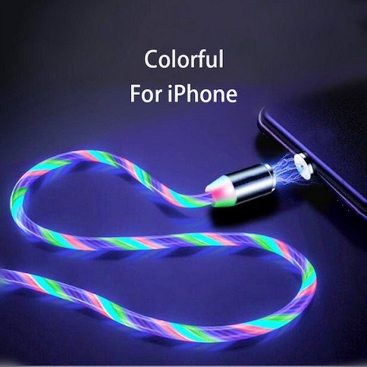 Cabo de Carregamento Magnético USB para 8 Pinos com Ventosa Colorida para Telemóvel, Comprimento: 1m, 1m