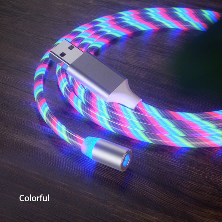 Cabo de Carregamento Magnético USB para 8 Pinos com Ventosa Colorida para Telemóvel, Comprimento: 1m, 1m