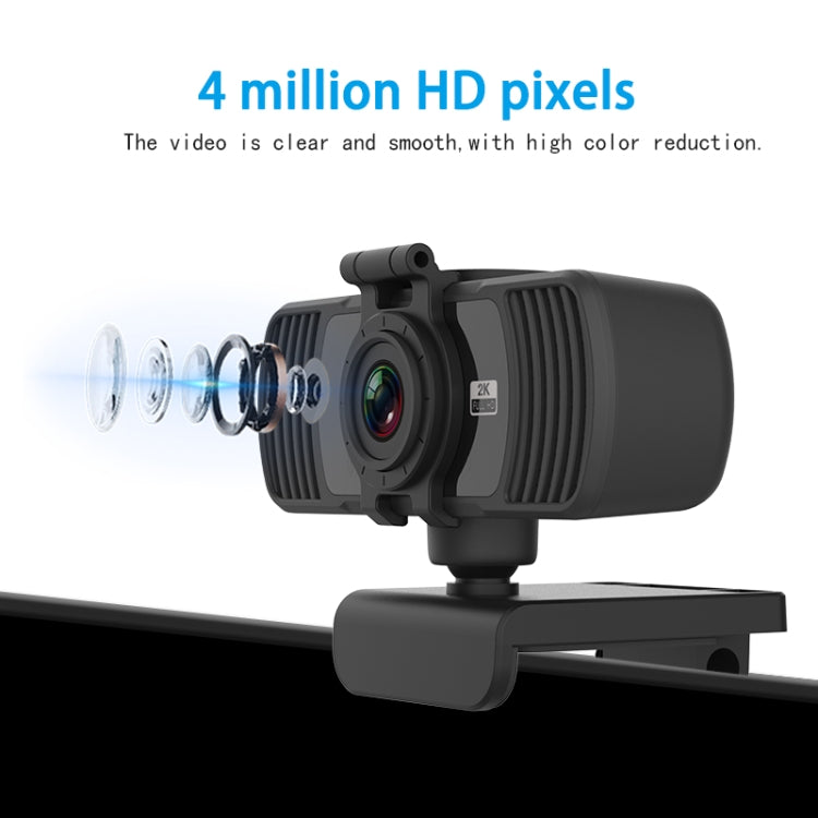 Webcam Richwell PC-06 Mini com rotação de 360 graus, 4.0 MP HD com foco automático e microfone com redução de ruído