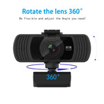 Webcam Richwell PC-06 Mini com rotação de 360 graus, 4.0 MP HD com foco automático e microfone com redução de ruído