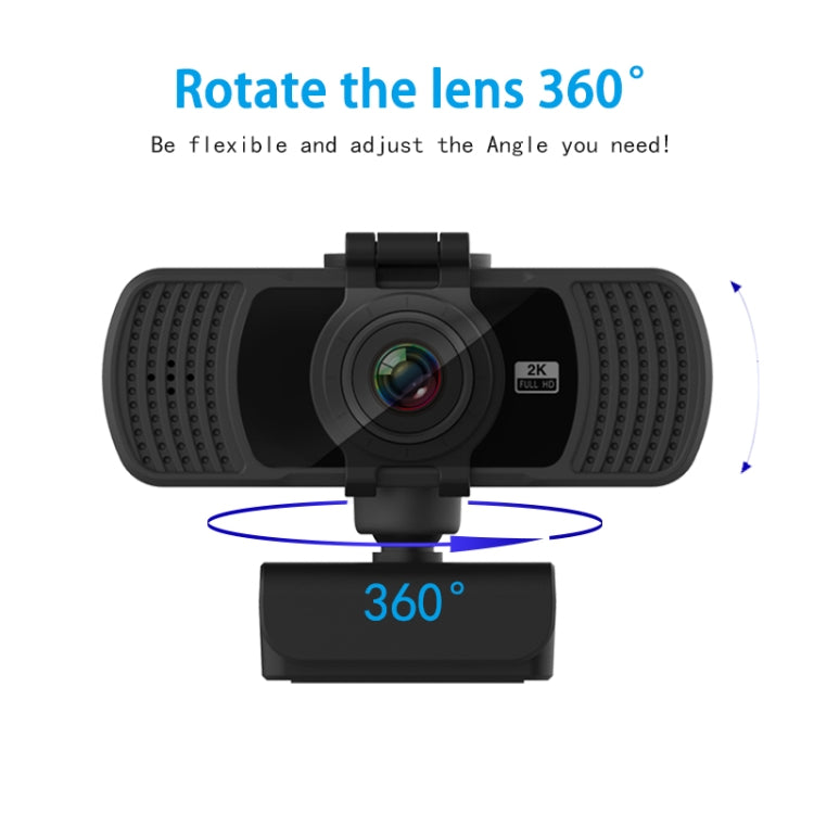Webcam Richwell PC-06 Mini com rotação de 360 graus, 4.0 MP HD com foco automático e microfone com redução de ruído