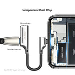 ENKAY ENK-AT103 Adaptador Conversor de Liga de Zinco 8 Pinos para Áudio 3,5mm ＆ Interface de Carregamento 8 Pinos, Áudio 3,5mm ＆ Carregamento 8 Pinos