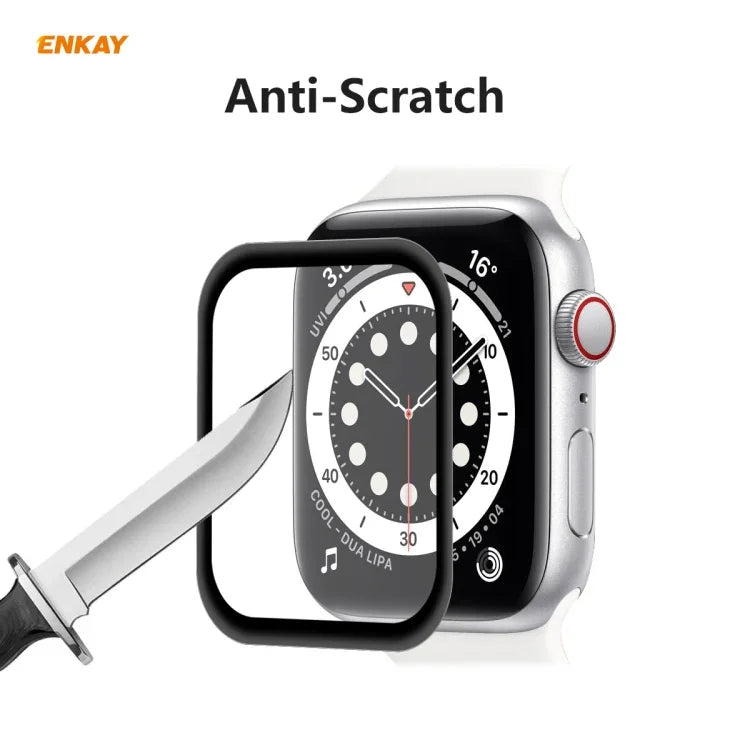 5 UN Para Apple Watch Series 6/5/4/SE 40mm Filme Protetor de Ecrã HD Curvo PET 3D de Dobragem a Quente ENKAY Hat-Prince, Para Apple Watch Series 6/5/4/SE 40mm