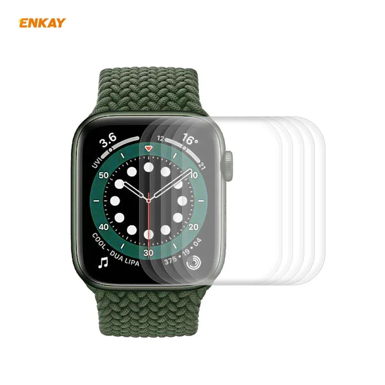 5 UN Para Apple Watch Series 6/5/4/SE 40mm Filme Protetor de Ecrã HD Curvo PET 3D de Dobragem a Quente ENKAY Hat-Prince, Para Apple Watch Series 6/5/4/SE 40mm