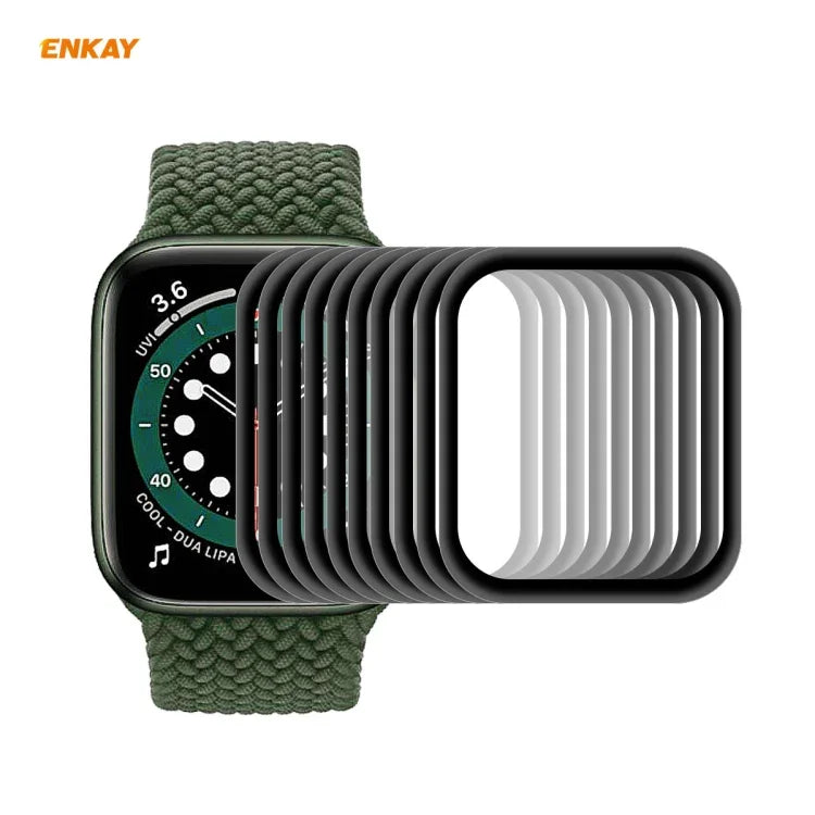 10 UN Para Apple Watch Series 6/5/4/SE 40mm Filme Protetor de Ecrã HD Curvo PET 3D de Dobragem a Quente ENKAY Hat-Prince, Para Apple Watch Series 6/5/4/SE 40mm