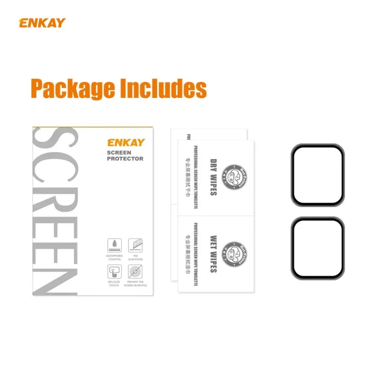 2 PCS ENKAY Hat-Prince 3D Full Screen Soft PC Edge + PMMA HD Screen Protector Film, For Apple Watch 6/5/4/SE 44mm, For Apple Watch 6/5/4/SE 40mm