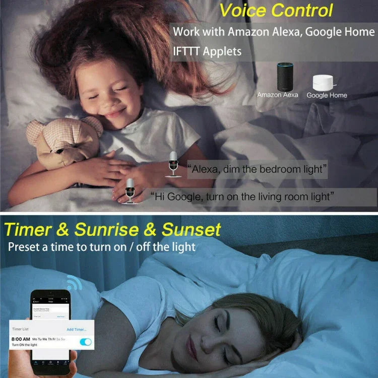 Kit de Energia para Fita de Luz LED RGB 5050 de 5M com WIFI para Casa Inteligente (Não impermeável)