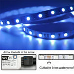 Kit de Energia para Fita de Luz LED RGB 5050 de 5M com WIFI para Casa Inteligente (Não impermeável)