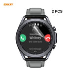 2 UNIDADES Película Protetora de Ecrã HD PET Transparente ENKAY Hat-Prince, Para Samsung Galaxy Watch3 45mm, Para Samsung Galaxy Watch3 41mm
