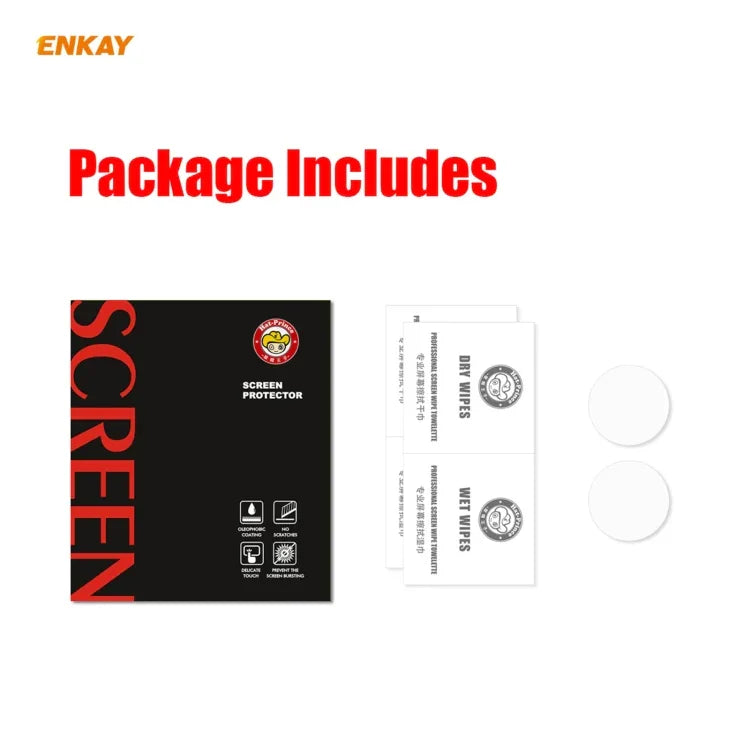 2 UNIDADES Película Protetora de Ecrã HD PET Transparente ENKAY Hat-Prince, Para Samsung Galaxy Watch3 45mm, Para Samsung Galaxy Watch3 41mm