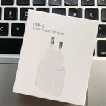 Carregador de Viagem PD 20W com Porta Única USB-C / Type-C, Ficha EU, 20W Real Ficha EU