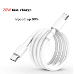 Conjunto 2 em 1: Carregador de Viagem PD 20W com Porta Única USB-C / Type-C + Cabo de Dados de Carregamento Rápido 3A PD3.0 USB-C / Type-C para USB-C / Type-C, Comprimento do Cabo: 1m, Ficha EU, 20W 1m