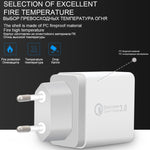 SDC-30W Cabo de Dados 2 em 1 USB para Micro USB + Carregador Rápido Universal 30W QC 3.0 USB + 2 Portas USB 2.0 2.4A para Telemóvel, Tablet, PC, Conjunto de Carregador de Viagem, Ficha UE, com Cabo Micro USB, Ficha UE