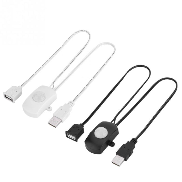 Interruptor sensor de movimento PIR infravermelho corporal USB DC 5V/12V/24V para fita LED, preto, branco