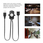 Interruptor sensor de movimento PIR infravermelho corporal USB DC 5V/12V/24V para fita LED, preto, branco