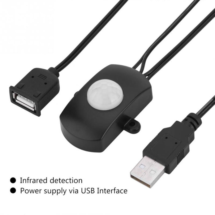 Interruptor sensor de movimento PIR infravermelho corporal USB DC 5V/12V/24V para fita LED, preto, branco