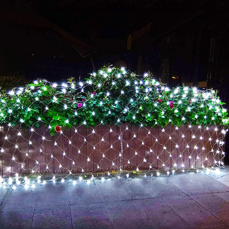 Cortina de Luzes para Rede de Pesca 4x6m com 672 LEDs à Prova de Água, Luzes de Fada para Casamento, Festa, Decoração de Feriados, 220V, Ficha UE