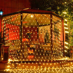 Cortina de Luzes para Rede de Pesca 4x6m com 672 LEDs à Prova de Água, Luzes de Fada para Casamento, Festa, Decoração de Feriados, 220V, Ficha UE