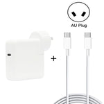 Conjunto de Cabo de Dados de Carga Rápida 2 em 1 PD 30W USB-C / Type-C + 3A PD 3.0 USB-C / Type-C para USB-C / Type-C, Comprimento do Cabo: 2m, Ficha AU, 2m Ficha AU